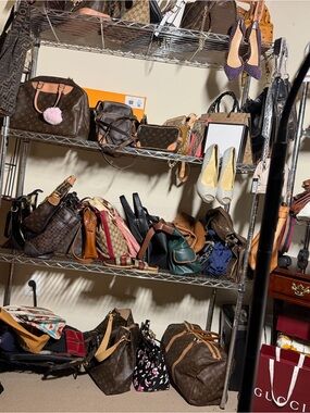 Assorted designer bags